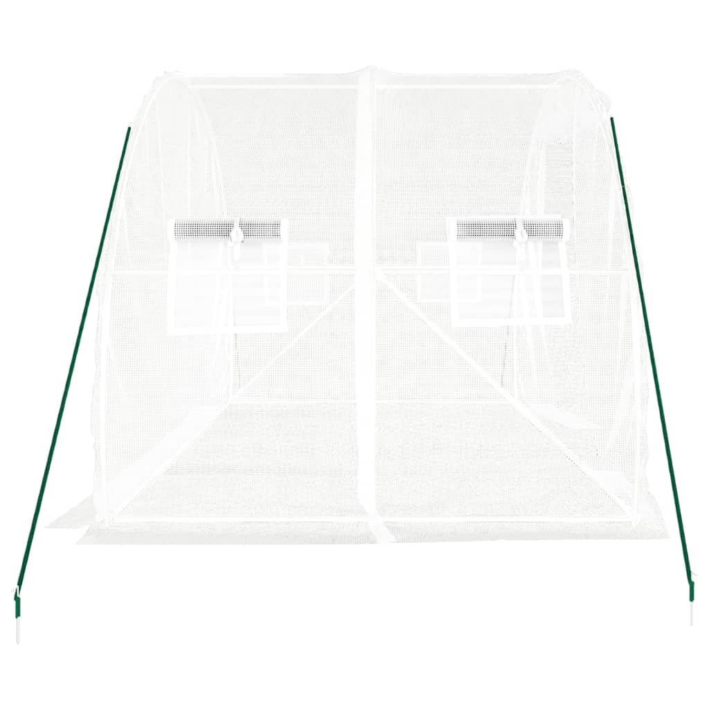 Gewächshaus mit Stahlrahmen Weiß 6 m² 3x2x2 m - Pazzar.ch