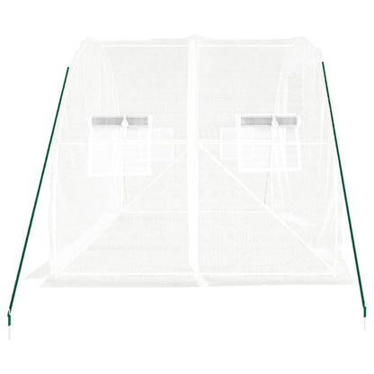 Gewächshaus mit Stahlrahmen Weiß 6 m² 3x2x2 m - Pazzar.ch