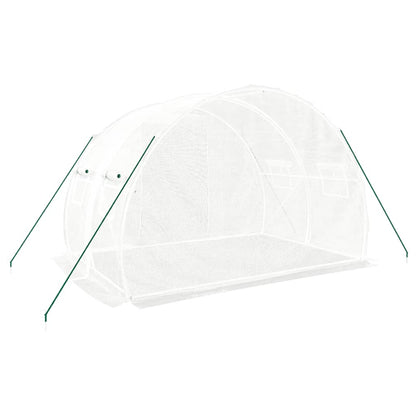 Gewächshaus mit Stahlrahmen Weiß 6 m² 3x2x2 m - Pazzar.ch