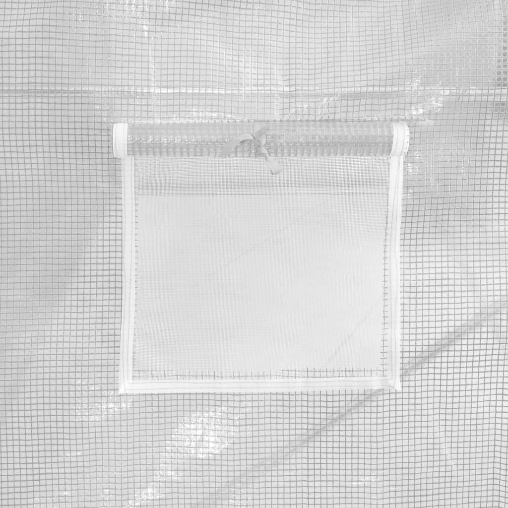 Gewächshaus mit Stahlrahmen Weiß 6 m² 3x2x2 m - Pazzar.ch