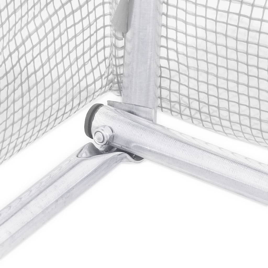 Gewächshaus mit Stahlrahmen Weiß 6 m² 3x2x2 m - Pazzar.ch