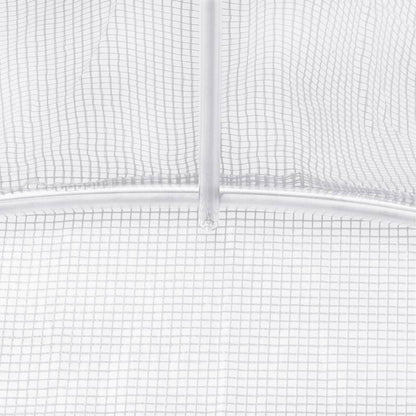 Gewächshaus mit Stahlrahmen Weiß 6 m² 3x2x2 m - Pazzar.ch
