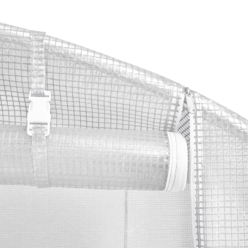 Gewächshaus mit Stahlrahmen Weiß 6 m² 3x2x2 m - Pazzar.ch