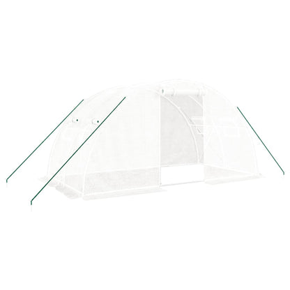 Gewächshaus mit Stahlrahmen Weiß 8 m² 4x2x2 m - Pazzar.ch