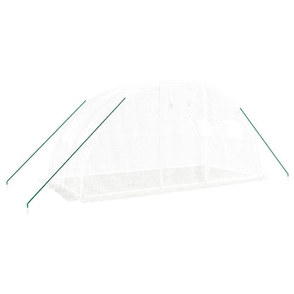Gewächshaus mit Stahlrahmen Weiß 8 m² 4x2x2 m - Pazzar.ch