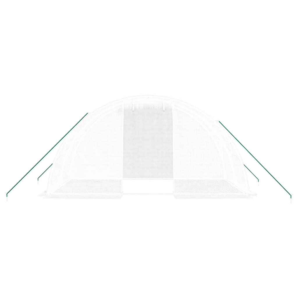 Gewächshaus mit Stahlrahmen Weiß 8 m² 4x2x2 m - Pazzar.ch