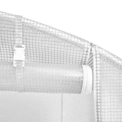 Gewächshaus mit Stahlrahmen Weiß 8 m² 4x2x2 m - Pazzar.ch
