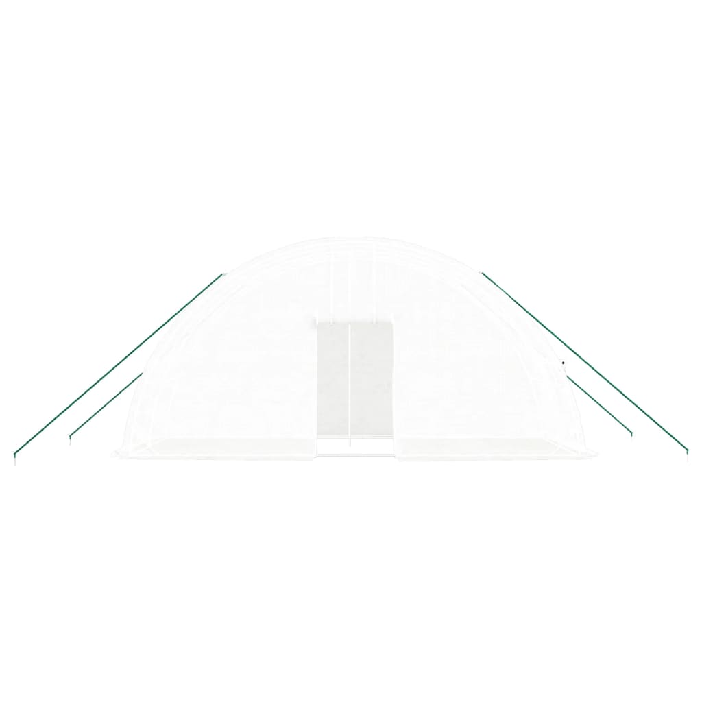 Gewächshaus mit Stahlrahmen Weiß 12 m² 6x2x2,85 m - Pazzar.ch