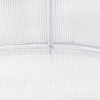Gewächshaus mit Stahlrahmen Weiß 12 m² 6x2x2,85 m - Pazzar.ch