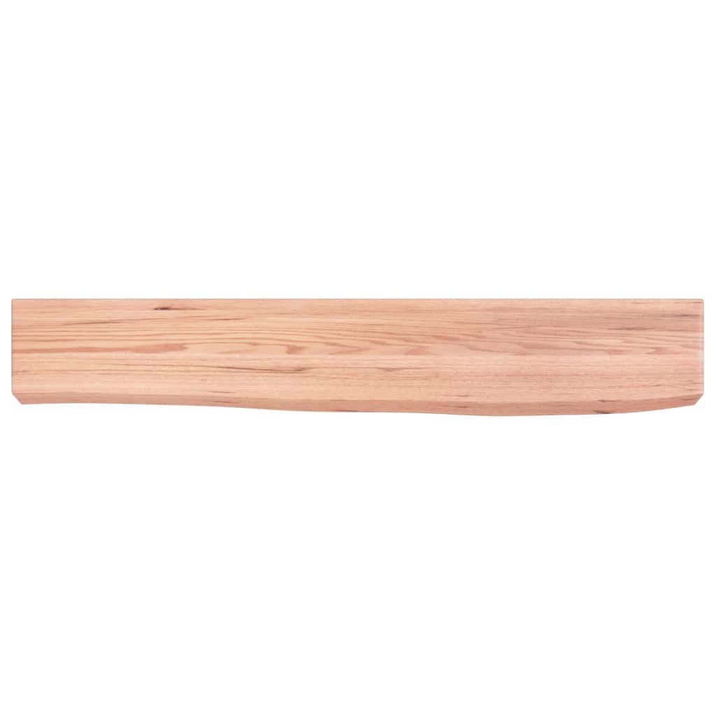Wandregal Hellbraun 60x10x6 cm Massivholz Eiche Behandelt - Pazzar.ch