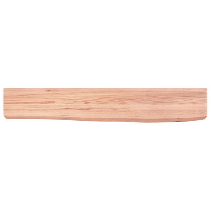 Wandregal Hellbraun 60x10x6 cm Massivholz Eiche Behandelt - Pazzar.ch