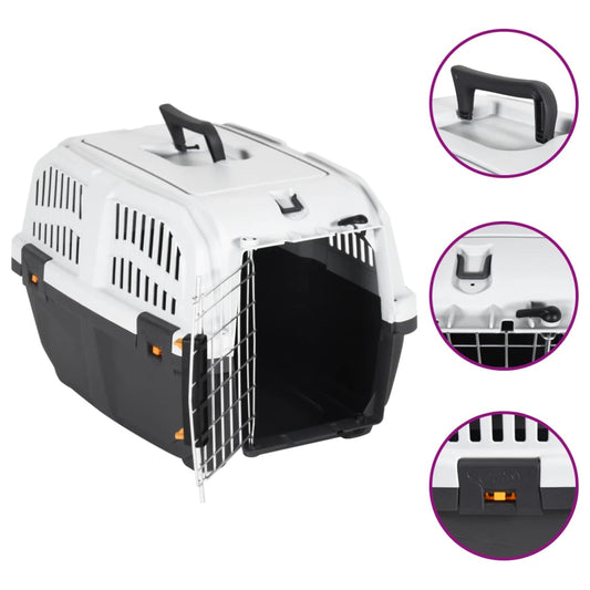 Transportbox für Haustiere Metalltür 48x31,5x31 cm Polypropylen - Pazzar.ch
