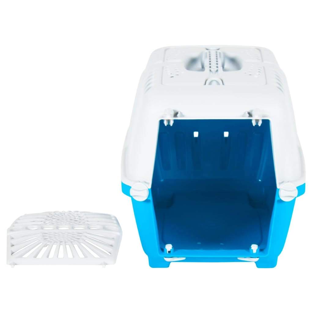 Transportbox für Haustiere Weiß Blau 48x31,5x33 cm Polypropylen - Pazzar.ch