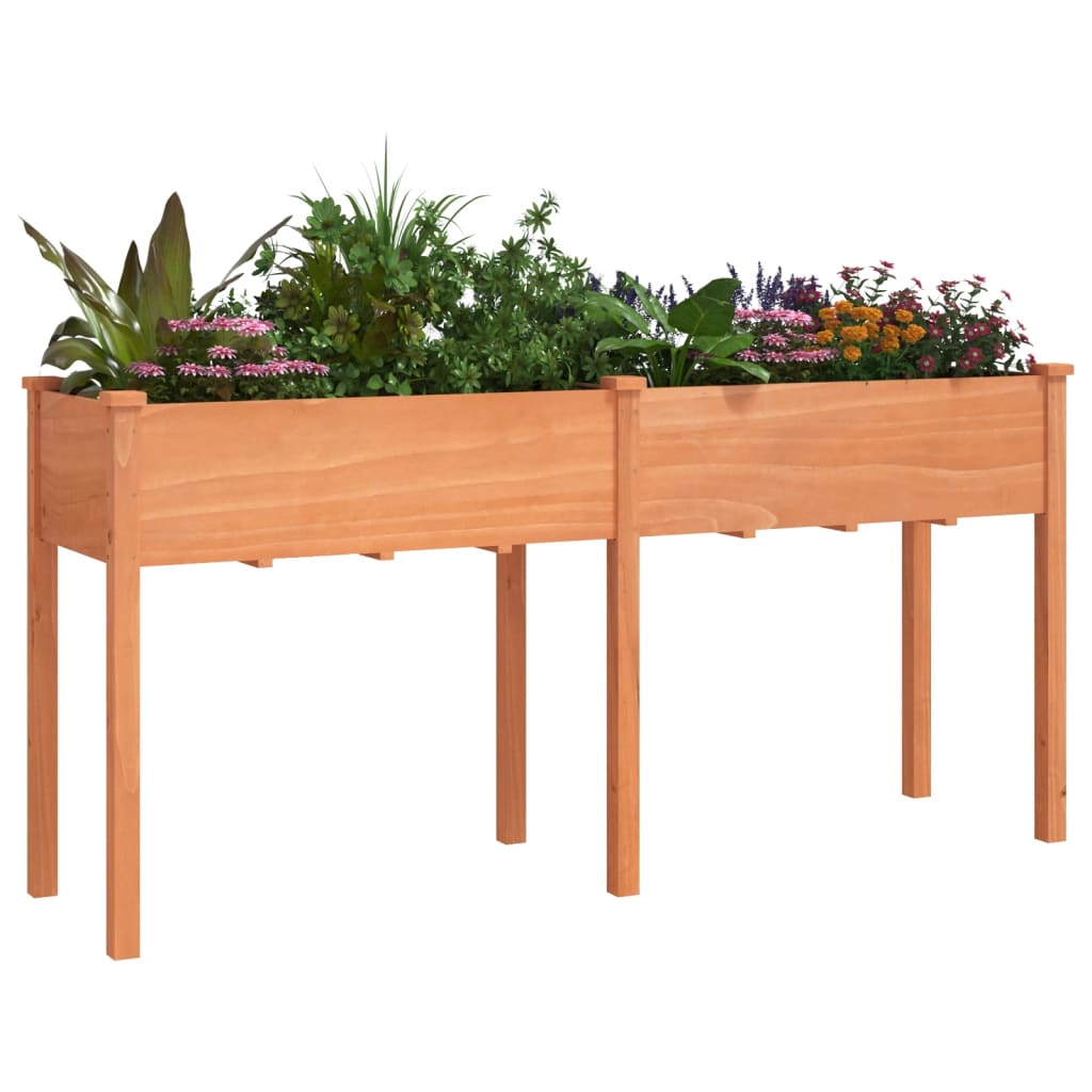 Pflanzkübel mit Einsatz Braun 161x45x76 cm Massivholz Tanne - Pazzar.ch