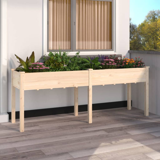 Pflanzkübel mit Einsatz 203x53x76 cm Massivholz Tanne - Pazzar.ch