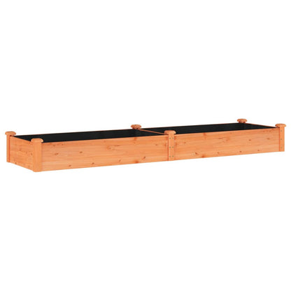 Hochbeet mit Einsatz Braun 240x60x25 cm Massivholz Tanne - Pazzar.ch