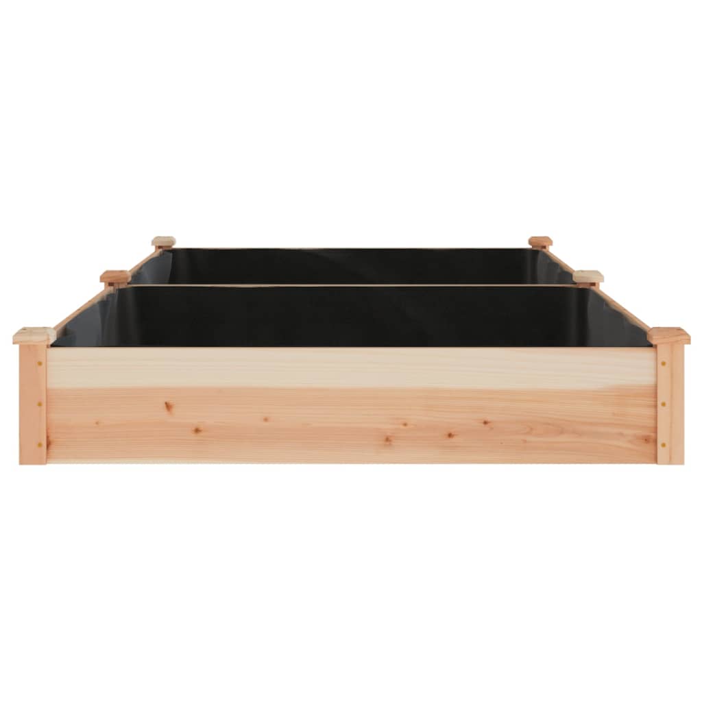Hochbeet mit Einsatz 240x120x25 cm Massivholz Tanne - Pazzar.ch