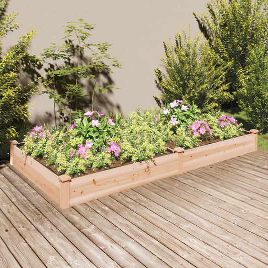 Hochbeet mit Einsatz 240x120x25 cm Massivholz Tanne - Pazzar.ch