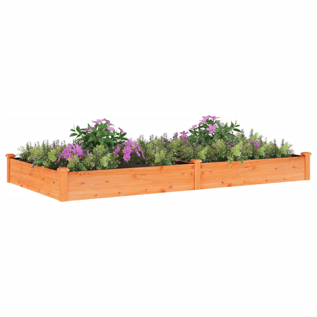 Hochbeet mit Einsatz Braun 240x120x25 cm Massivholz Tanne - Pazzar.ch