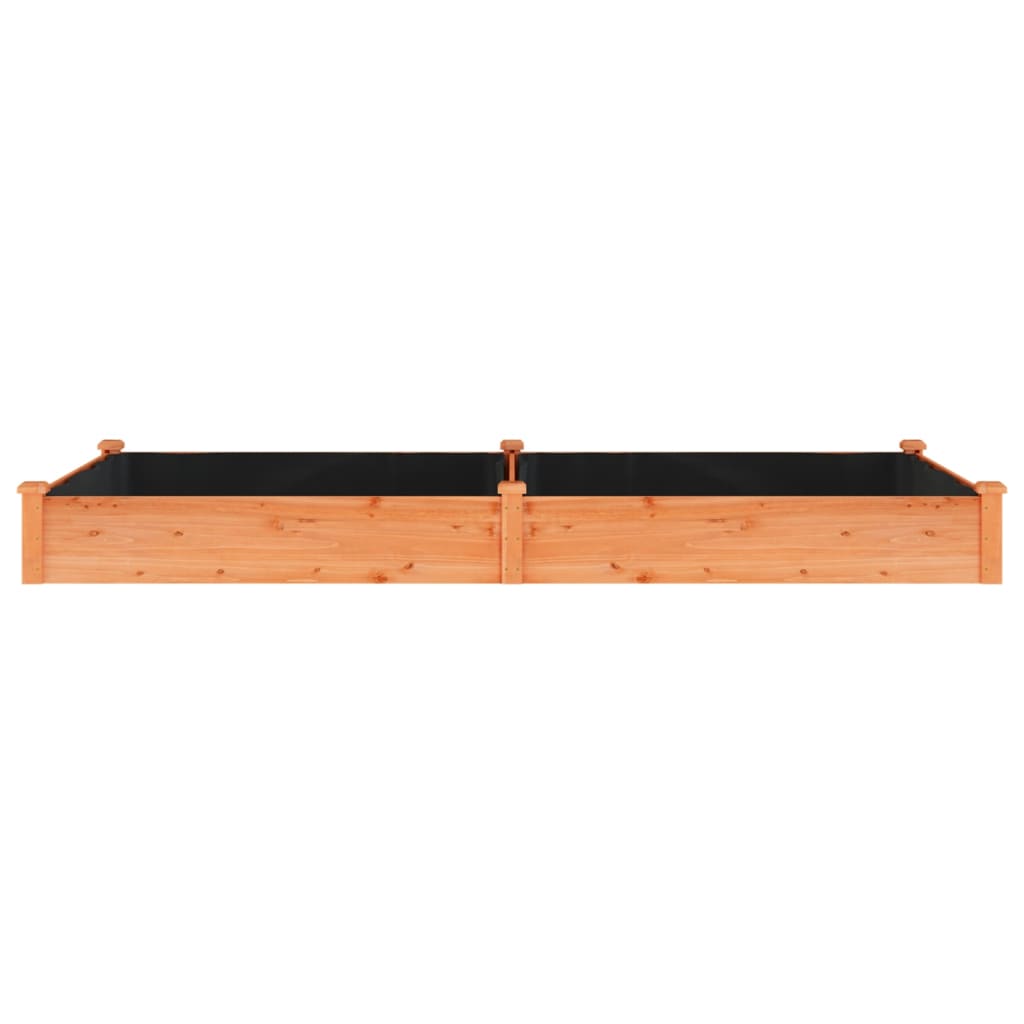 Hochbeet mit Einsatz Braun 240x120x25 cm Massivholz Tanne - Pazzar.ch