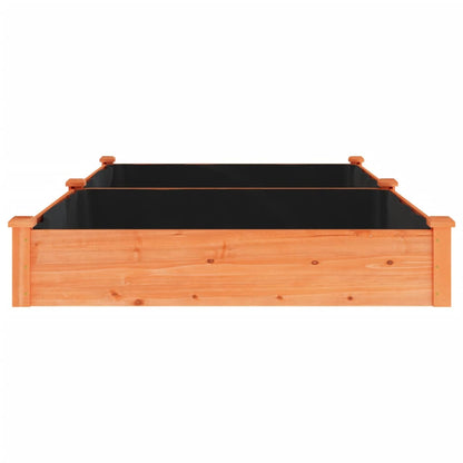 Hochbeet mit Einsatz Braun 240x120x25 cm Massivholz Tanne - Pazzar.ch