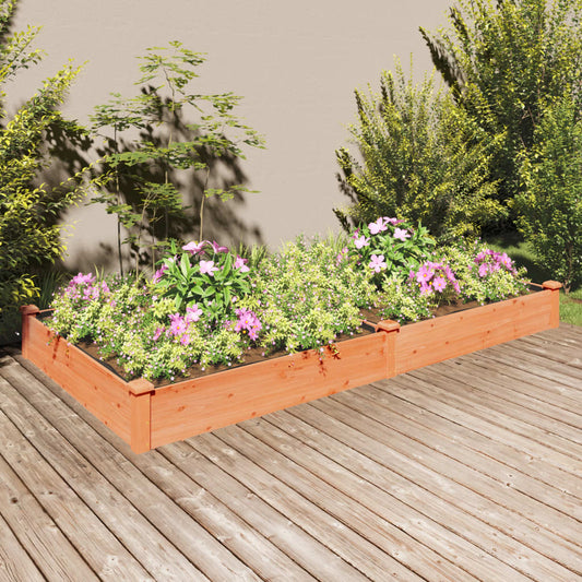 Hochbeet mit Einsatz Braun 240x120x25 cm Massivholz Tanne - Pazzar.ch
