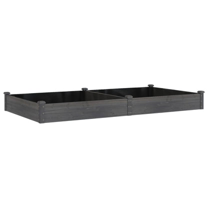 Hochbeet mit Einsatz Grau 240x120x25 cm Massivholz Tanne - Pazzar.ch