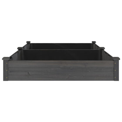 Hochbeet mit Einsatz Grau 240x120x25 cm Massivholz Tanne - Pazzar.ch