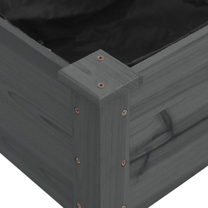 Hochbeet mit Einsatz Grau 240x120x25 cm Massivholz Tanne - Pazzar.ch