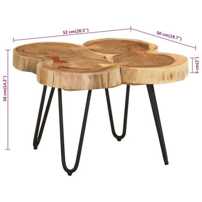 Couchtisch 36 cm 4 Stämme Massivholz Akazie - Pazzar.ch
