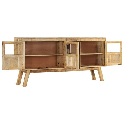 Sideboard Braun und Schwarz 160x30x76 cm Massivholz Mango - Pazzar.ch