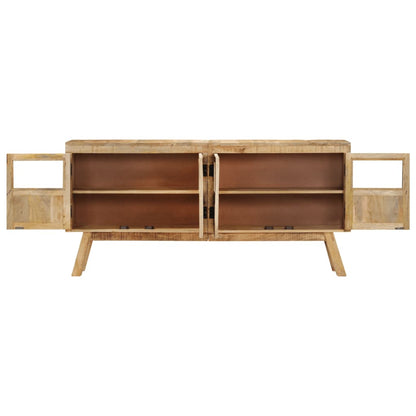 Sideboard Braun und Schwarz 160x30x76 cm Massivholz Mango - Pazzar.ch