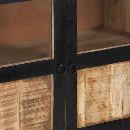 Sideboard Braun und Schwarz 160x30x76 cm Massivholz Mango - Pazzar.ch
