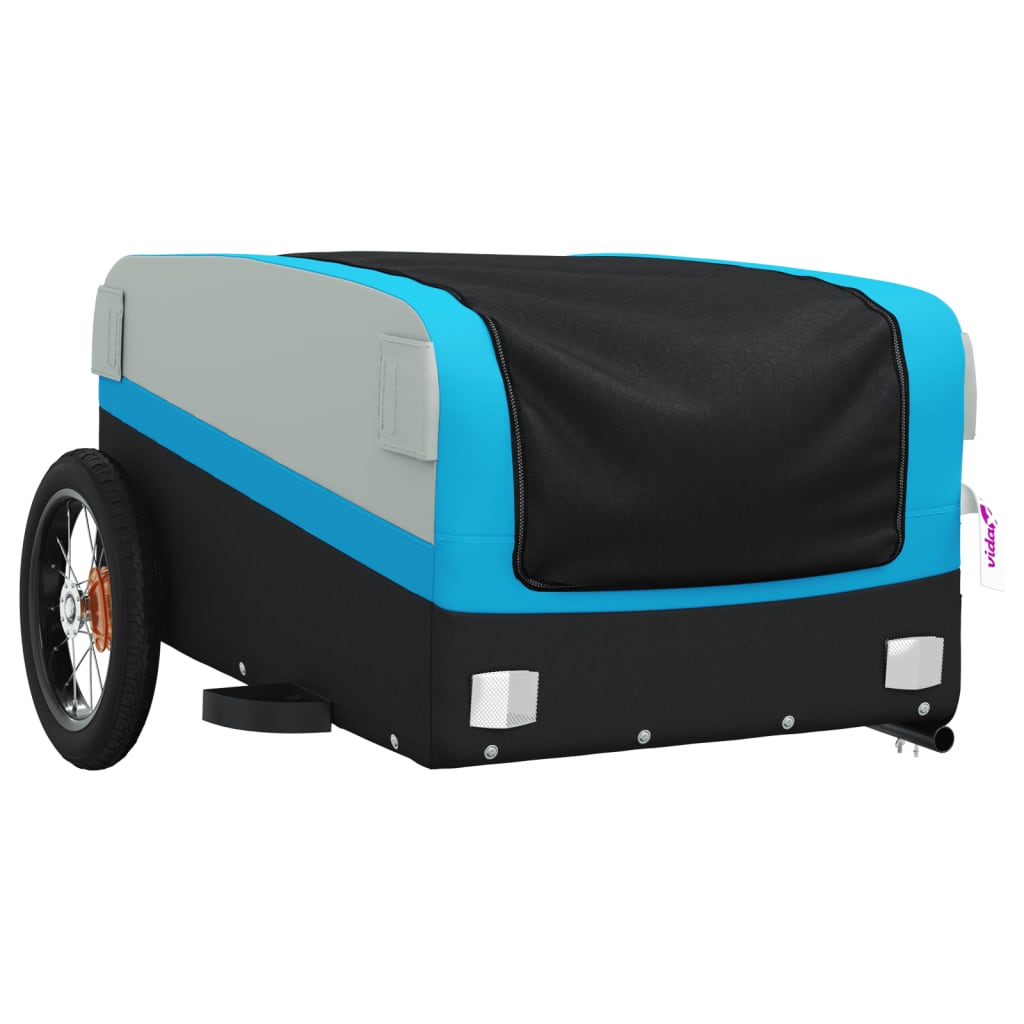 Fahrradanhänger Schwarz und Blau 30 kg Eisen - Pazzar.ch
