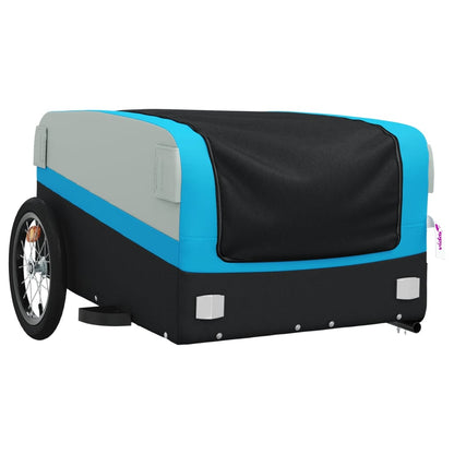 Fahrradanhänger Schwarz und Blau 45 kg Eisen - Pazzar.ch