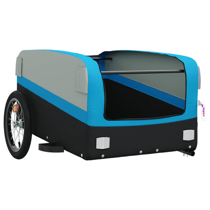 Fahrradanhänger Schwarz und Blau 45 kg Eisen - Pazzar.ch