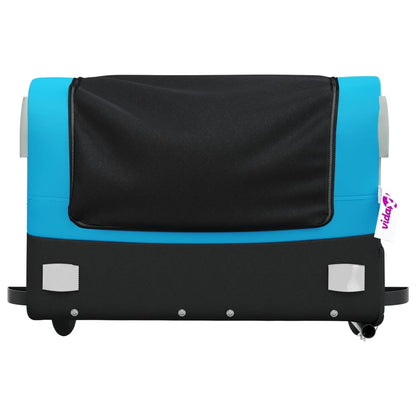 Fahrradanhänger Schwarz und Blau 45 kg Eisen - Pazzar.ch
