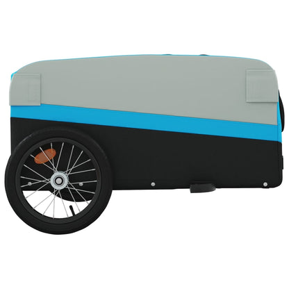 Fahrradanhänger Schwarz und Blau 45 kg Eisen - Pazzar.ch