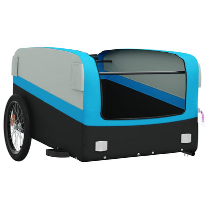 Fahrradanhänger Schwarz und Blau 45 kg Eisen - Pazzar.ch