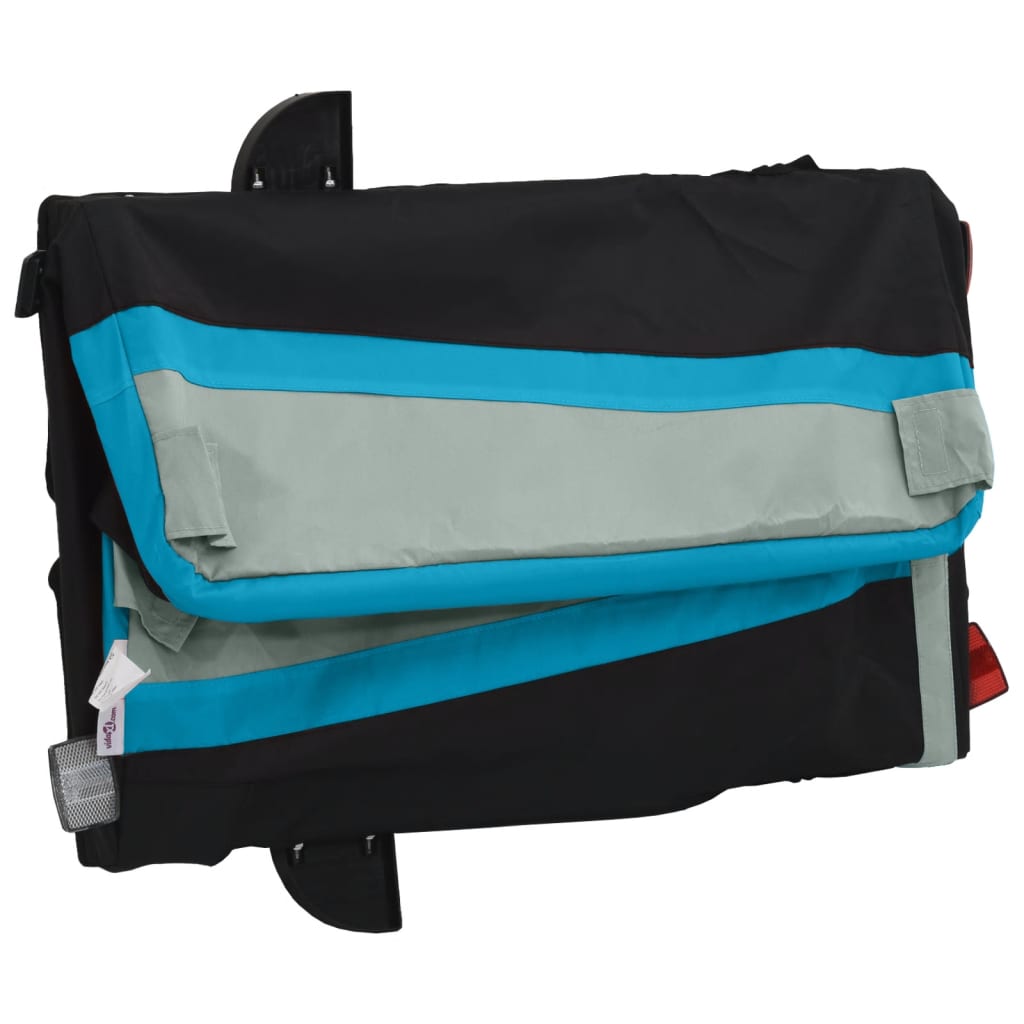 Fahrradanhänger Schwarz und Blau 45 kg Eisen - Pazzar.ch