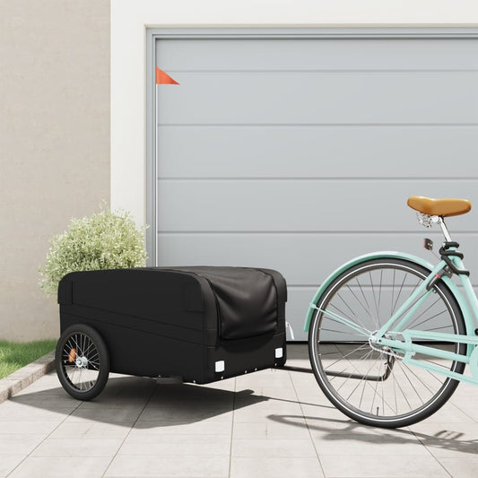 Fahrradanhänger Schwarz 45 kg Eisen - Pazzar.ch