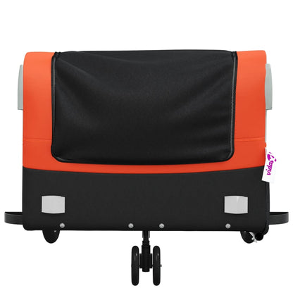 Fahrradanhänger Schwarz und Orange 45 kg Eisen - Pazzar.ch