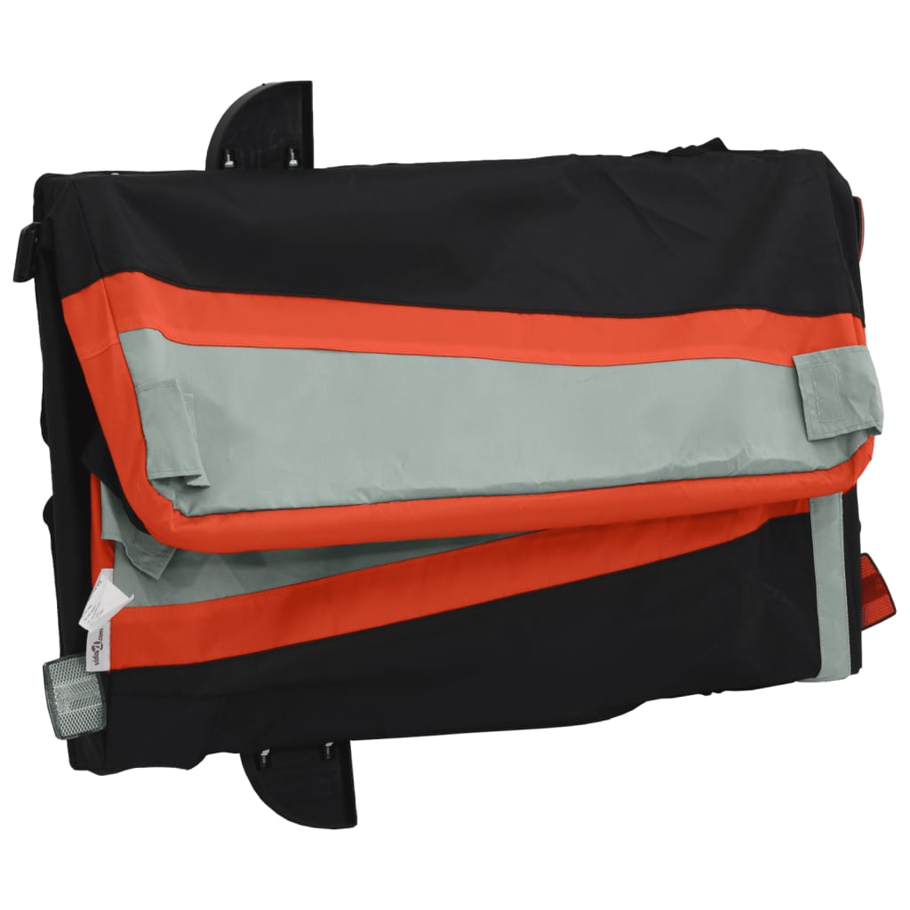Fahrradanhänger Schwarz und Orange 45 kg Eisen - Pazzar.ch
