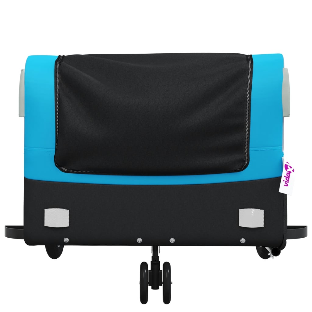 Fahrradanhänger Schwarz und Blau 45 kg Eisen - Pazzar.ch