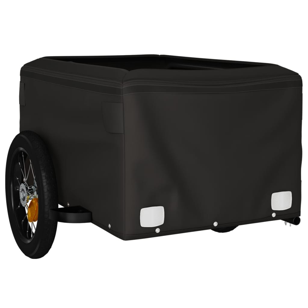 Fahrradanhänger Schwarz und Orange 30 kg Eisen - Pazzar.ch