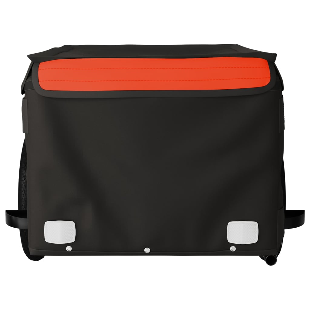 Fahrradanhänger Schwarz und Orange 30 kg Eisen - Pazzar.ch