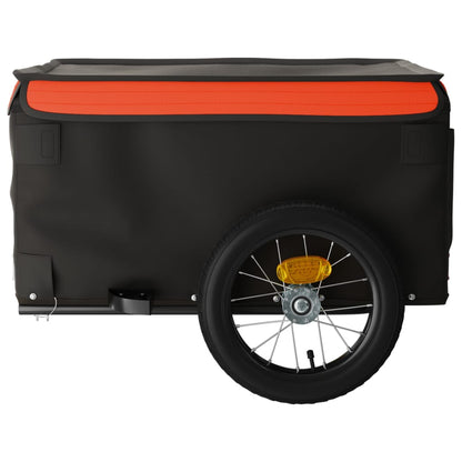 Fahrradanhänger Schwarz und Orange 30 kg Eisen - Pazzar.ch