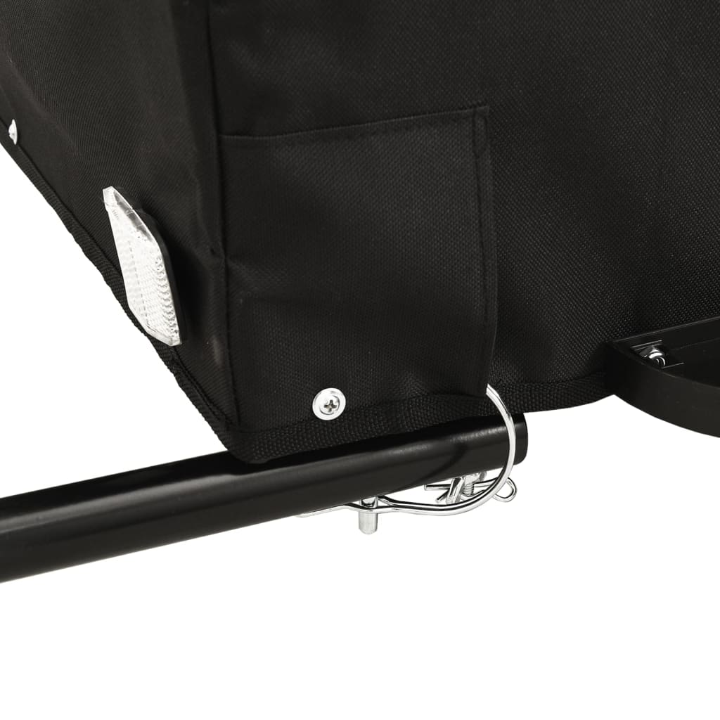 Fahrradanhänger Schwarz und Orange 45 kg Eisen - Pazzar.ch