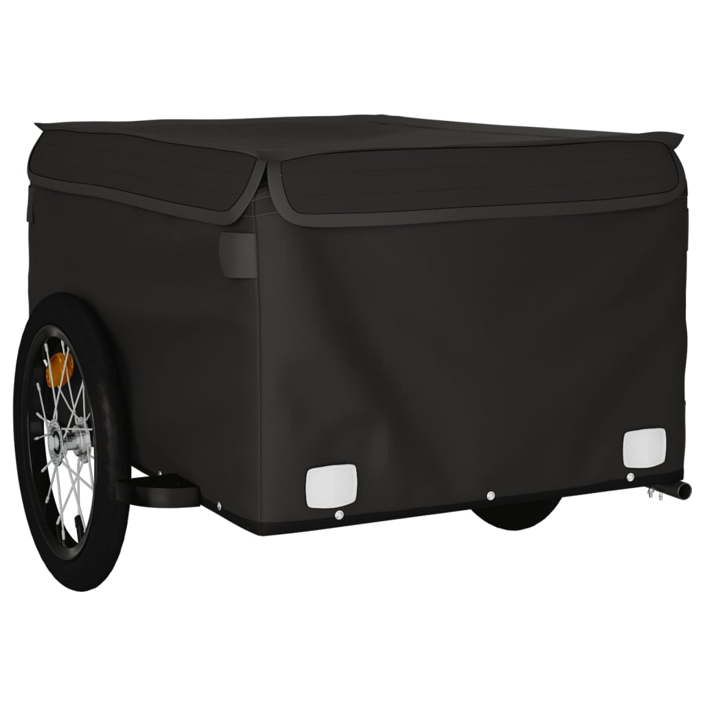Fahrradanhänger Schwarz 45 kg Eisen - Pazzar.ch