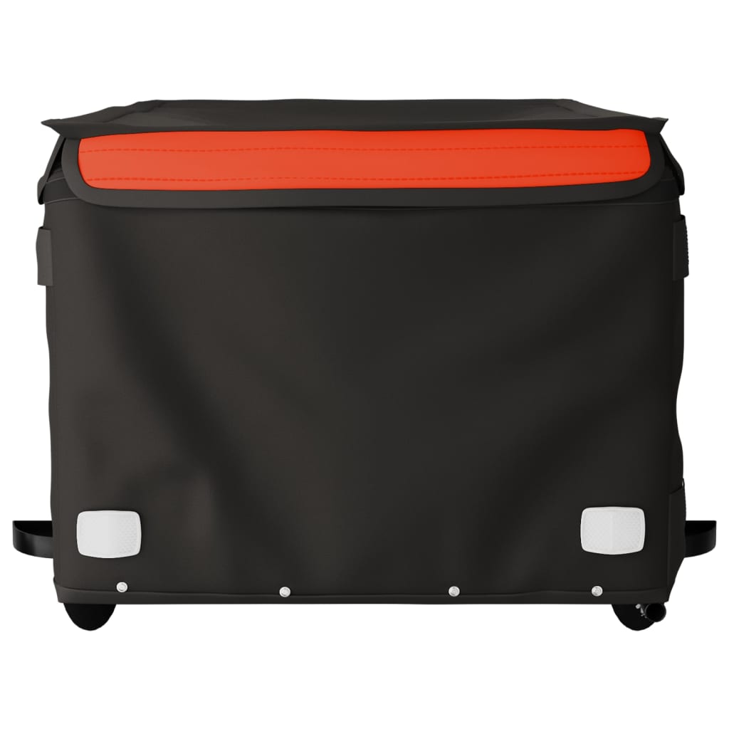 Fahrradanhänger Schwarz und Orange 45 kg Eisen - Pazzar.ch